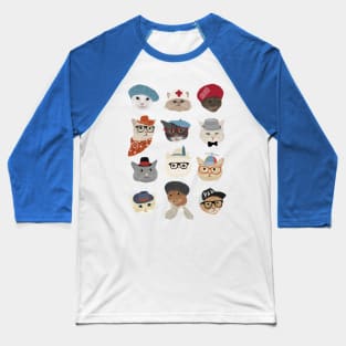 Cats in Hats Baseball T-Shirt